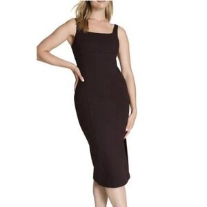 SPANXshape Ponte Midi Tank Dress Truffle Brown Spanx Women's Size Large